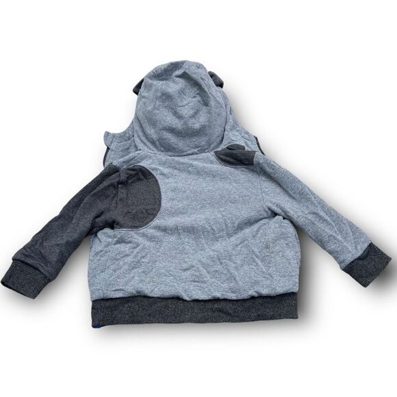 Cubcoats “Pimm the Pup” 2 for 1 Zip up Hoodie & Plushie, Gray/Charcoal Size 2T - Picture 7 of 16